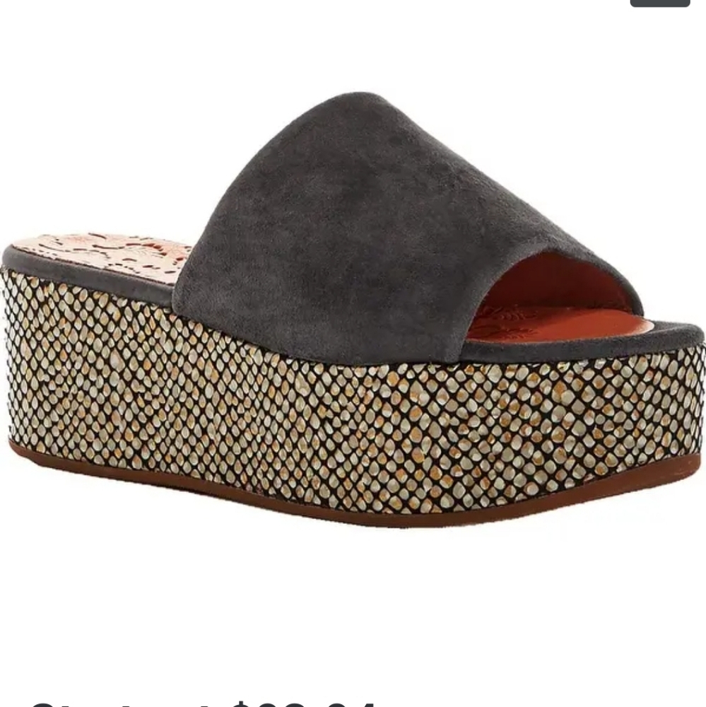 Chie Mihara omar suede chunky slip on sandals